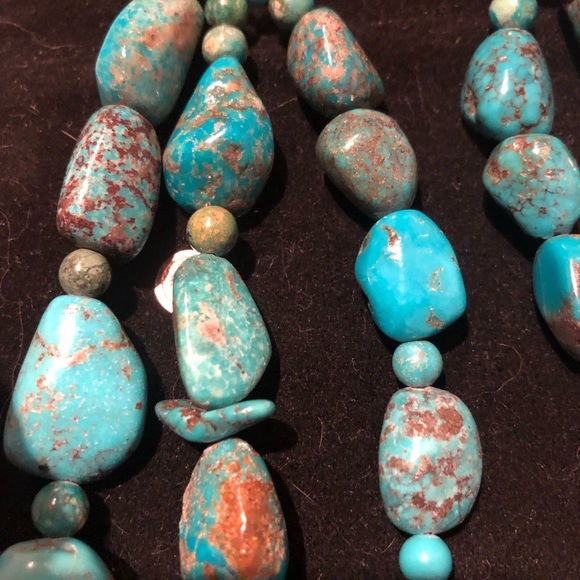 NWT Stunning Barse Turquoise and brass 3 strand necklace - Picture 3 of 8